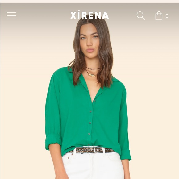 Green Xirena button up - Picture 5 of 5
